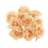 Maxbell Rose Artificial Single Side Flower DIY Wedding Hair Clip Light Orange