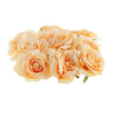 Maxbell Rose Artificial Single Side Flower DIY Wedding Hair Clip Light Orange