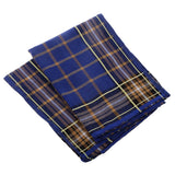 Maxbell Pack of 12 Men's Vintage Plaid Square Handkerchief Hanky Wedding Party Handkerchiefs Xmas