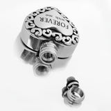 Maxbell Heart Shape Forever with me Carved Memorial Pet Ash Cremation Urn Pendant