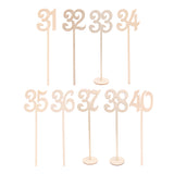 Maxbell Wooden Table Numbers 30 to 40 French Font Wedding Birthday Party Table Decor