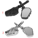 Maxbell Aluminum Motorcycle Rearview Side Mirrors for 8mm & 10mm Thread Black