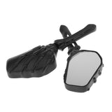 Maxbell Aluminum Motorcycle Rearview Side Mirrors for 8mm & 10mm Thread Black