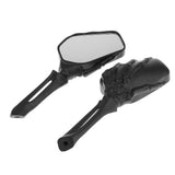 Maxbell Aluminum Motorcycle Rearview Side Mirrors for 8mm & 10mm Thread Black