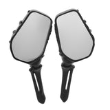 Maxbell Aluminum Motorcycle Rearview Side Mirrors for 8mm & 10mm Thread Black
