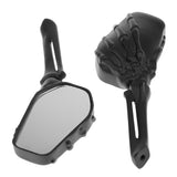 Maxbell Aluminum Motorcycle Rearview Side Mirrors for 8mm & 10mm Thread Black