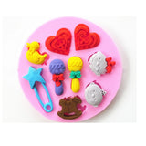 Maxbell Round Silicone Mold Fondant Cake Chocolate Mold Decorating Tools DIY