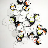 Maxbell 100Pcs Penguin Shapes Wood Buttons for Sewing Crafting 25mm