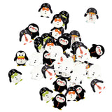 Maxbell 100Pcs Penguin Shapes Wood Buttons for Sewing Crafting 25mm