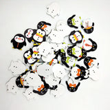 Maxbell 100Pcs Penguin Shapes Wood Buttons for Sewing Crafting 25mm