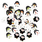 Maxbell 100Pcs Penguin Shapes Wood Buttons for Sewing Crafting 25mm