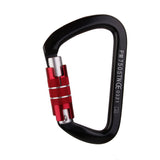 Maxbell Self Locking Mountaineering Climbing Carabiner 26KN - Black Red