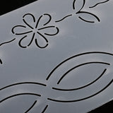 Maxbell Plastic Quilting Quilt Stencil Painting Craft Template Sewing Tool 45x15cm