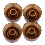 Maxbell Replacement 4x Coffee Speed Control Knob Button For LP Les Paul Electric Guitar Parts