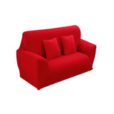 Maxbell Fashionable 3-Seater Sofa Covers Couch Protector Elastic Spandex Washable Slipcover Home Hotel Office Sofa Decor Red