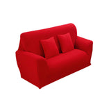 Maxbell Fashionable 3-Seater Sofa Covers Couch Protector Elastic Spandex Washable Slipcover Home Hotel Office Sofa Decor Red
