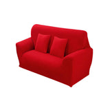 Maxbell Fashionable 3-Seater Sofa Covers Couch Protector Elastic Spandex Washable Slipcover Home Hotel Office Sofa Decor Red
