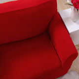 Maxbell Fashionable 3-Seater Sofa Covers Couch Protector Elastic Spandex Washable Slipcover Home Hotel Office Sofa Decor Red