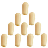 Maxbell 10 Pieces Plastic Electric Guitar Switches Knobs Cap Musical Instrument Parts Beige