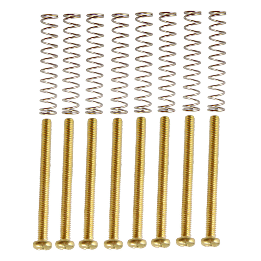 Maxbell Set of 8 Metal Electric Guitar Humbucker Double Coil Pickup Frame Clamp Screws + Springs Gold
