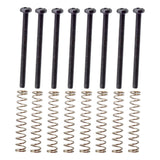 Maxbell Set of 8 Metal Electric Guitar Humbucker Double Coil Pickup Frame Clamp Screws + Springs Black