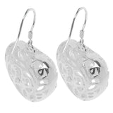 Maxbell Women Jewelry Classical Silver Heart Shape Hollow Dangle Earrings Ear Studs