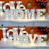 Maxbell Wooden 6'' LED Vintage Letter Lights Circus Style Alphabet Light Up Signs P