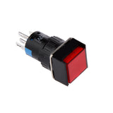 Maxbell 5 Pin 12V 19*19mm LED Light Mini Reset Switch for Contactor Red