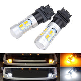 Maxbell 3157 Switchback 20-SMD-5630 LED Bulbs Turn Signal Light White&Amber 2PCS