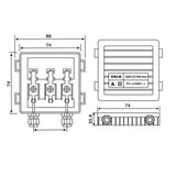 Maxbell Solar Junction Box PV Connector with 1 Diode for Solar Panel 20W-50W 6A