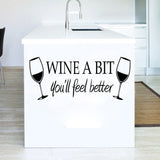 Maxbell Removable Letter Kitchen Bar Wine Decal Wall Sticker DIY PVC Mural Decor