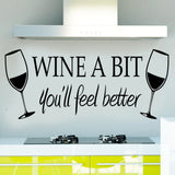 Maxbell Removable Letter Kitchen Bar Wine Decal Wall Sticker DIY PVC Mural Decor