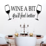 Maxbell Removable Letter Kitchen Bar Wine Decal Wall Sticker DIY PVC Mural Decor