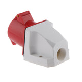 Maxbell 4 Pin Angled Surface Wall Socket 380V 3P+E Waterproof IP44 32A Red