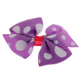 Maxbell 3x Assorted Grosgrain Ribbon Baby Girls Hair Clips Hairpin Dot Bow Boutique Barrettes