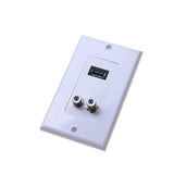 Maxbell USB 3.0 VGA Component Composite Audio Video Wall Face Plate Panel