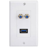 Maxbell USB 3.0 VGA Component Composite Audio Video Wall Face Plate Panel