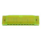 Maxbell Orph Children's 10-Hole Plastic Harmonica Musical Instrument Green Kids Gift