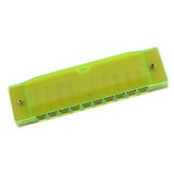 Maxbell Orph Children's 10-Hole Plastic Harmonica Musical Instrument Green Kids Gift