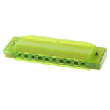 Maxbell Orph Children's 10-Hole Plastic Harmonica Musical Instrument Green Kids Gift