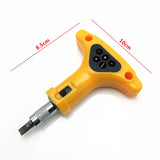 Maxbell Torque Ratchet Wrench Portable Screw Drive Mini Ratcheting Spanner+5Pcs Bits
