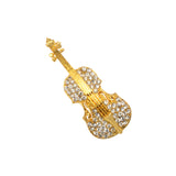 Maxbell Women Jewelry Antqiue Violin Crystal Autumn Clothing Accessories Brooch Pin