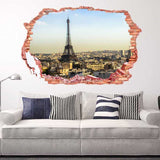 Maxbell 3D Eiffel Tower PVC Wall Sticker Removable Decal Home Kids Room Decoration