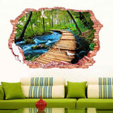 Maxbell 3D Lane In Forest PVC Wall Sticker Removable Decal Home Kids Room Decoration