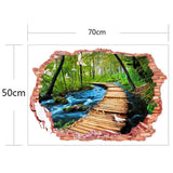 Maxbell 3D Lane In Forest PVC Wall Sticker Removable Decal Home Kids Room Decoration