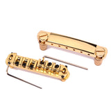 Maxbell Roller Saddle Tune-O-Matic Bridge Tailpiece for GB LP Guitar Parts-Gold