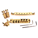 Maxbell Roller Saddle Tune-O-Matic Bridge Tailpiece for GB LP Guitar Parts-Gold