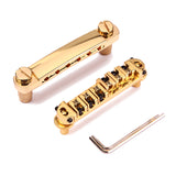 Maxbell Roller Saddle Tune-O-Matic Bridge Tailpiece for GB LP Guitar Parts-Gold