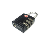 Maxbell TSA 3 Digit Code Combination Lock Resettable Travel Luggage Padlock-Black