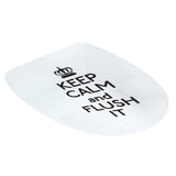 Maxbell Toilet Seat Sticker KEEP CALM&FLUSH IT Vinyl Art Bathroom Decorative Decal